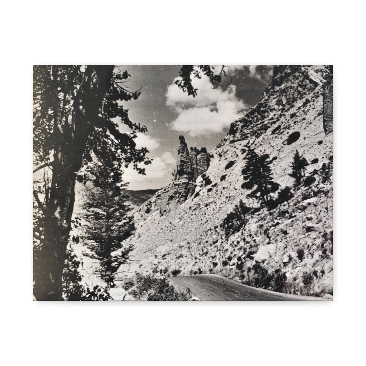 Eagles Nest Rock Yellowstone Stretched Canvas