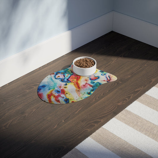 Blue Sky Angel Pet Feeding Mats Fish shape (19" × 14") White