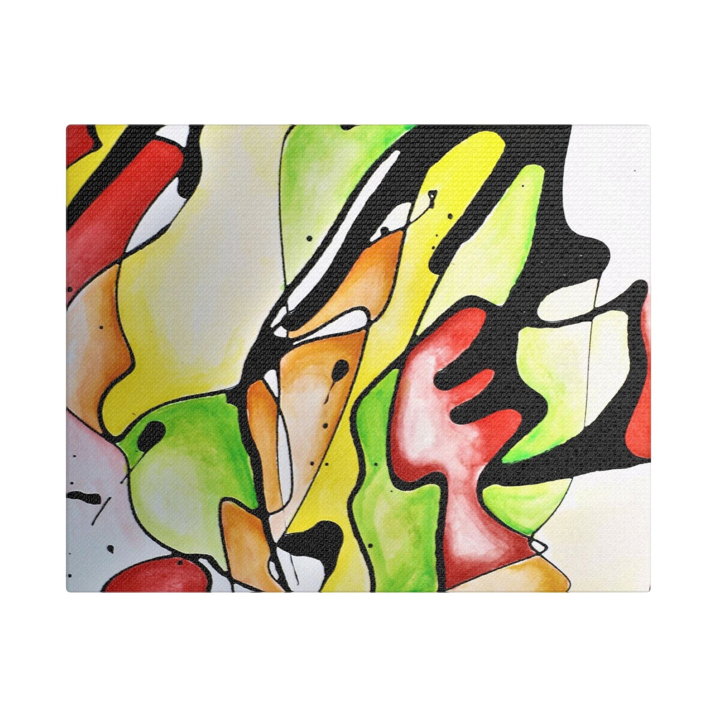 Red Mushroom Satin Canvas Stretched 10″ x 8″ (Horizontal) 1.5"