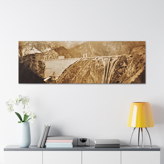 Back View Morris Dam Spillway Canvas Gallery Wraps 60″ x 20″ 1.25"
