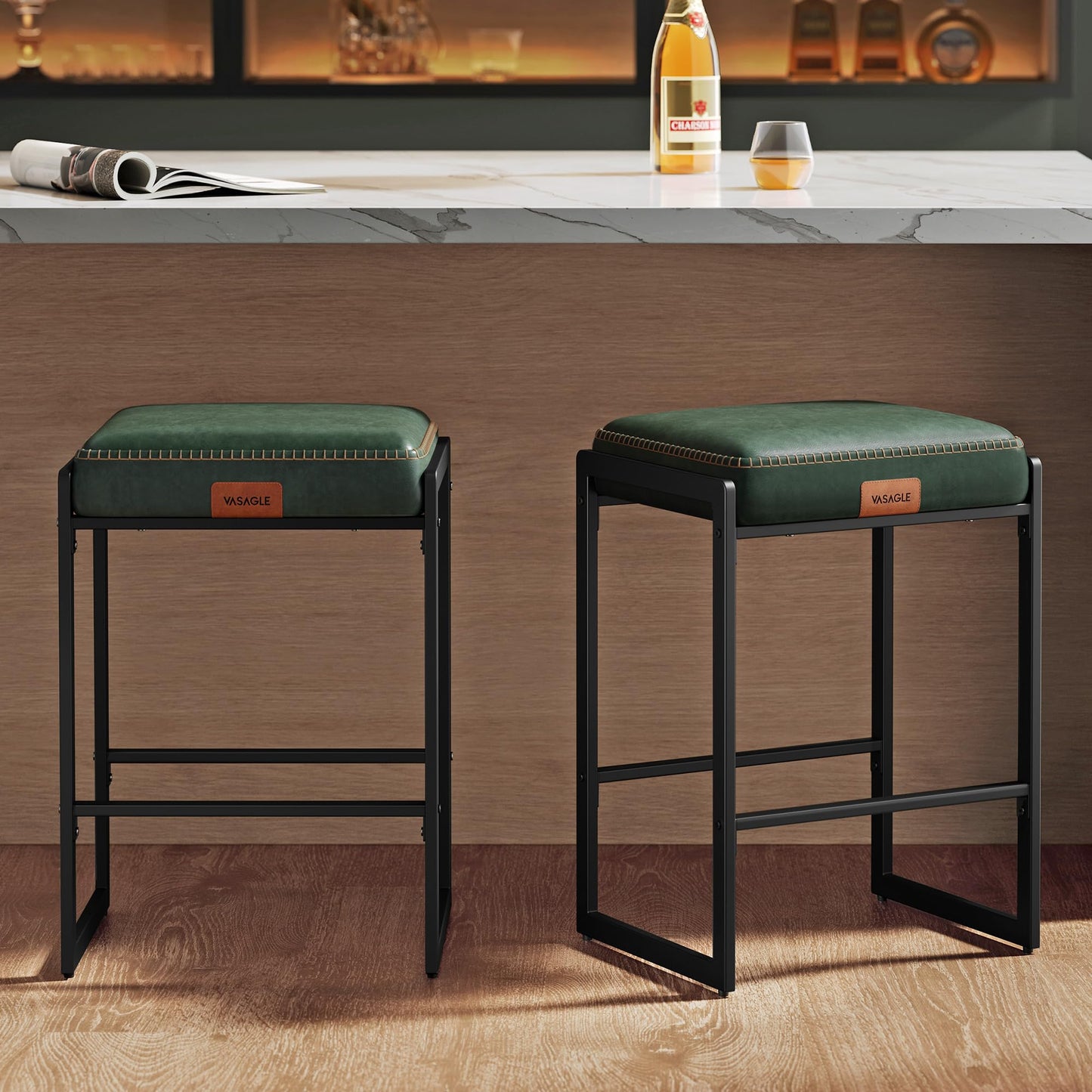 EKHO Homestead 26-Inch Bar Stools in Forest Green - - stool