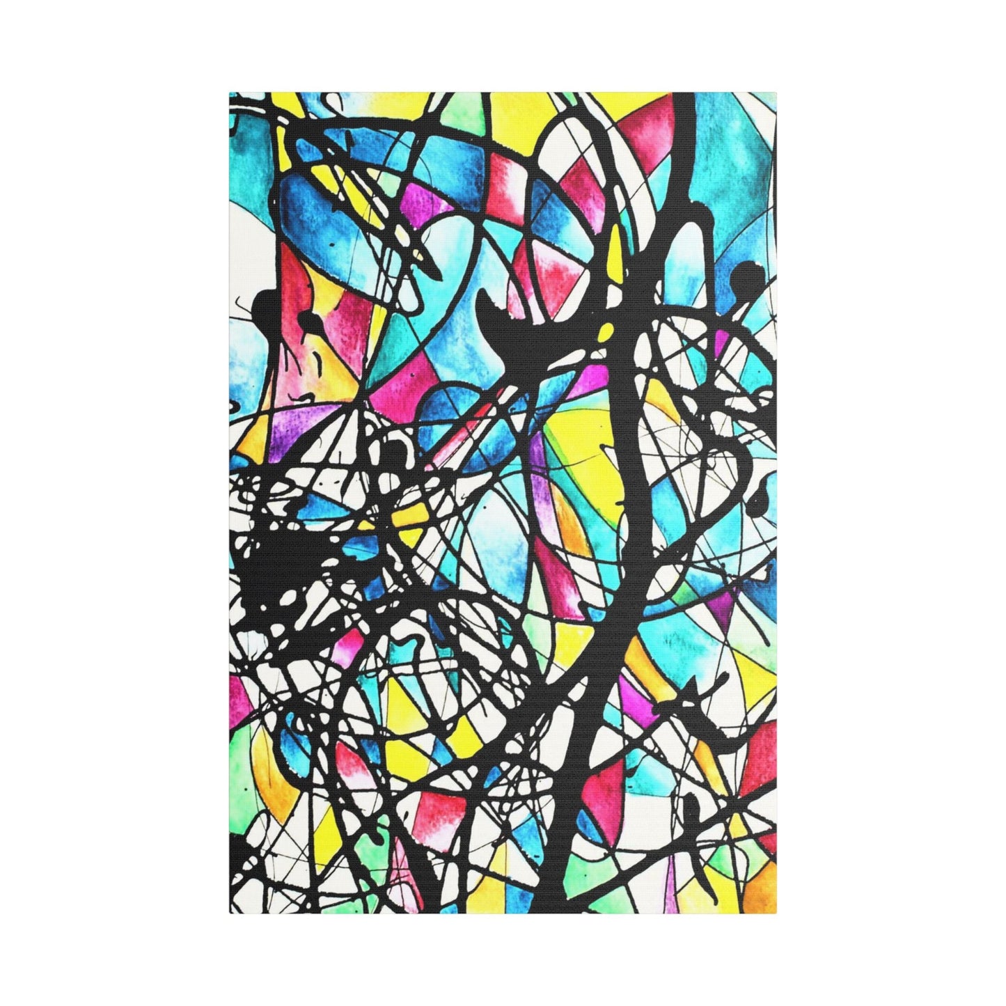 Kaleidoscope Satin Canvas Stretched 24″ x 36″ (Vertical) 1.5"