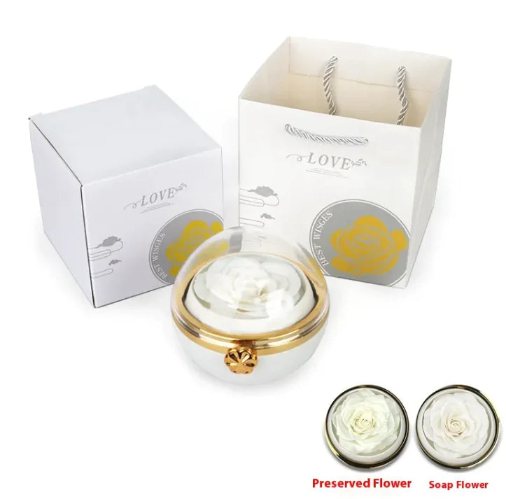 Eternal Bloom Jewelry Box - White Eternal life - jewelry box
