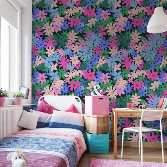 Mums the Word Wallpaper - Peel & Stick LUXE - Wallpaper
