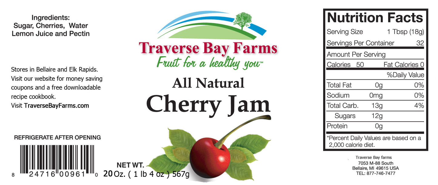 Cherry Jam - 15 oz - - Jam, Butters and Preserves