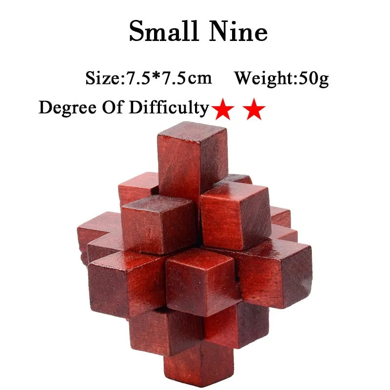 3D Wooden Brain Teaser Game - Kia Day Design