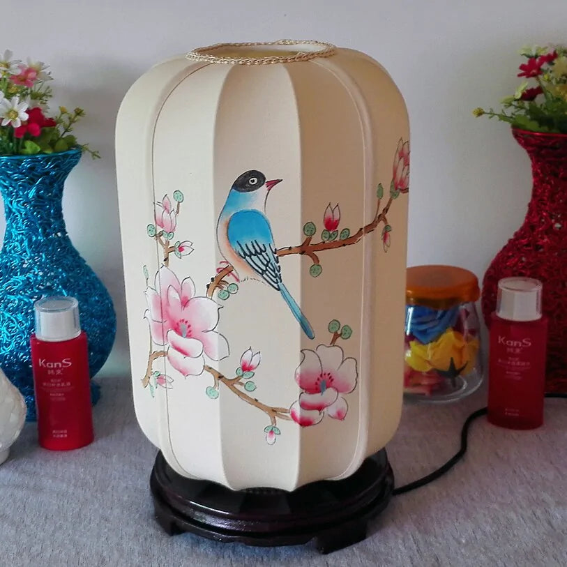 Hand-Painted Desk Lamp - - Lighting