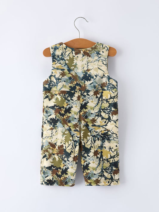 Camo Duck Smocking Embroidery Baby Boy Romper - - Romper