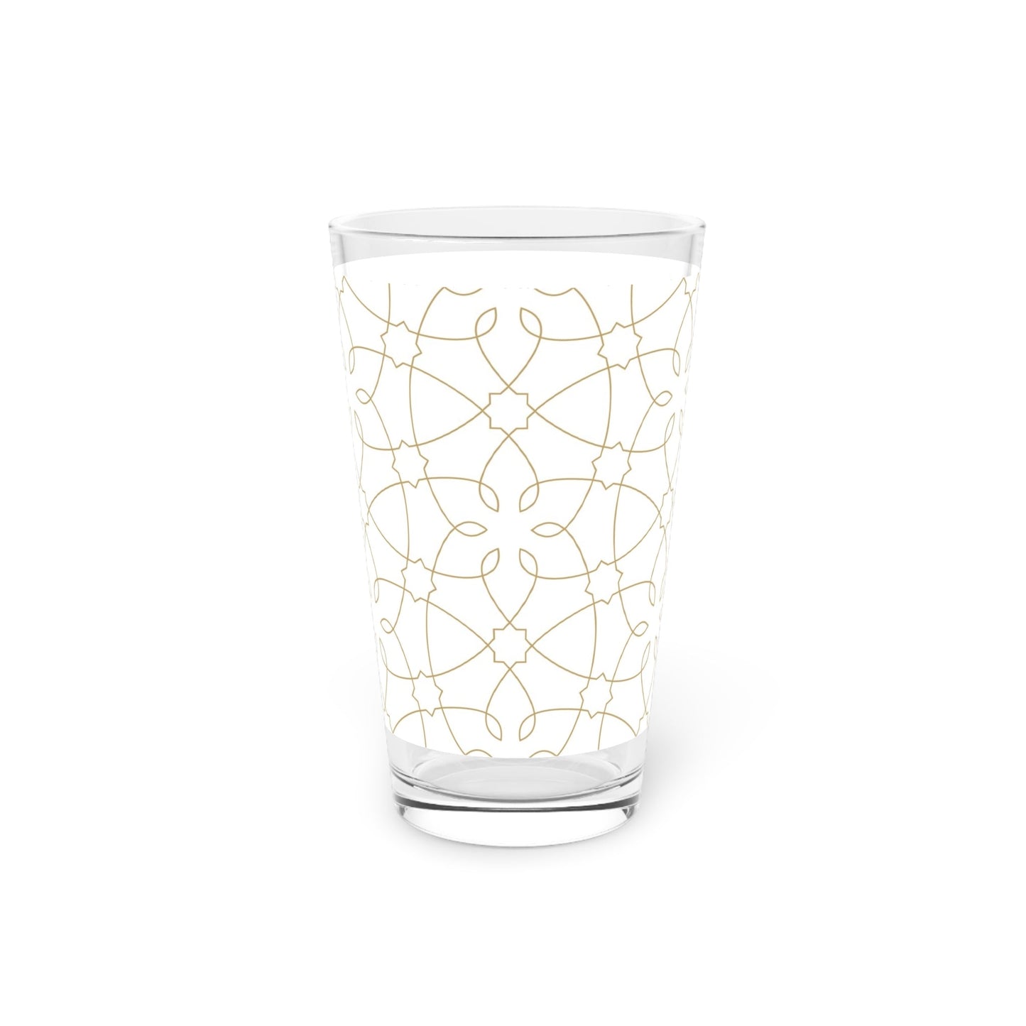 Gold Pattern Pint Glass - 16oz - Kia Day Design