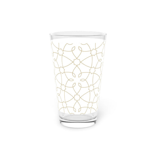 Gold Pattern Pint Glass - 16oz - Kia Day Design