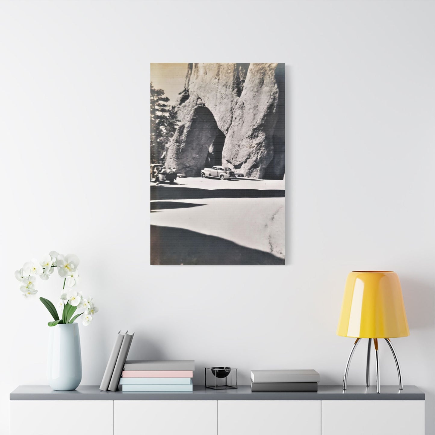 At the Needles Satin Canvas Stretched 24″ x 36″ (Vertical) 1.5"