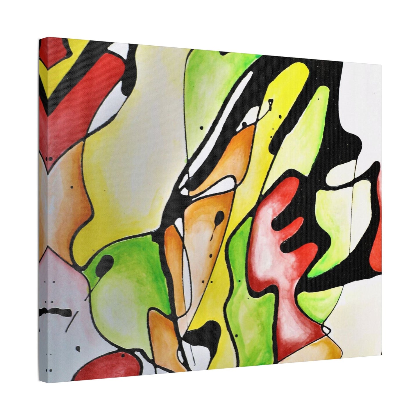 Red Mushroom Satin Canvas Stretched