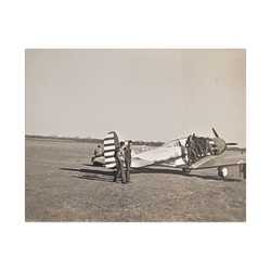 Army Pursuit Plane Ames Airport 1939 Satin Canvas Stretched