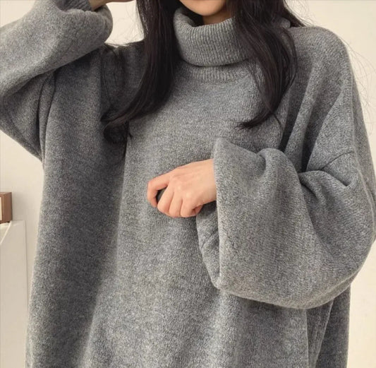 Oversized Turtleneck Sweater - Kia Day Design