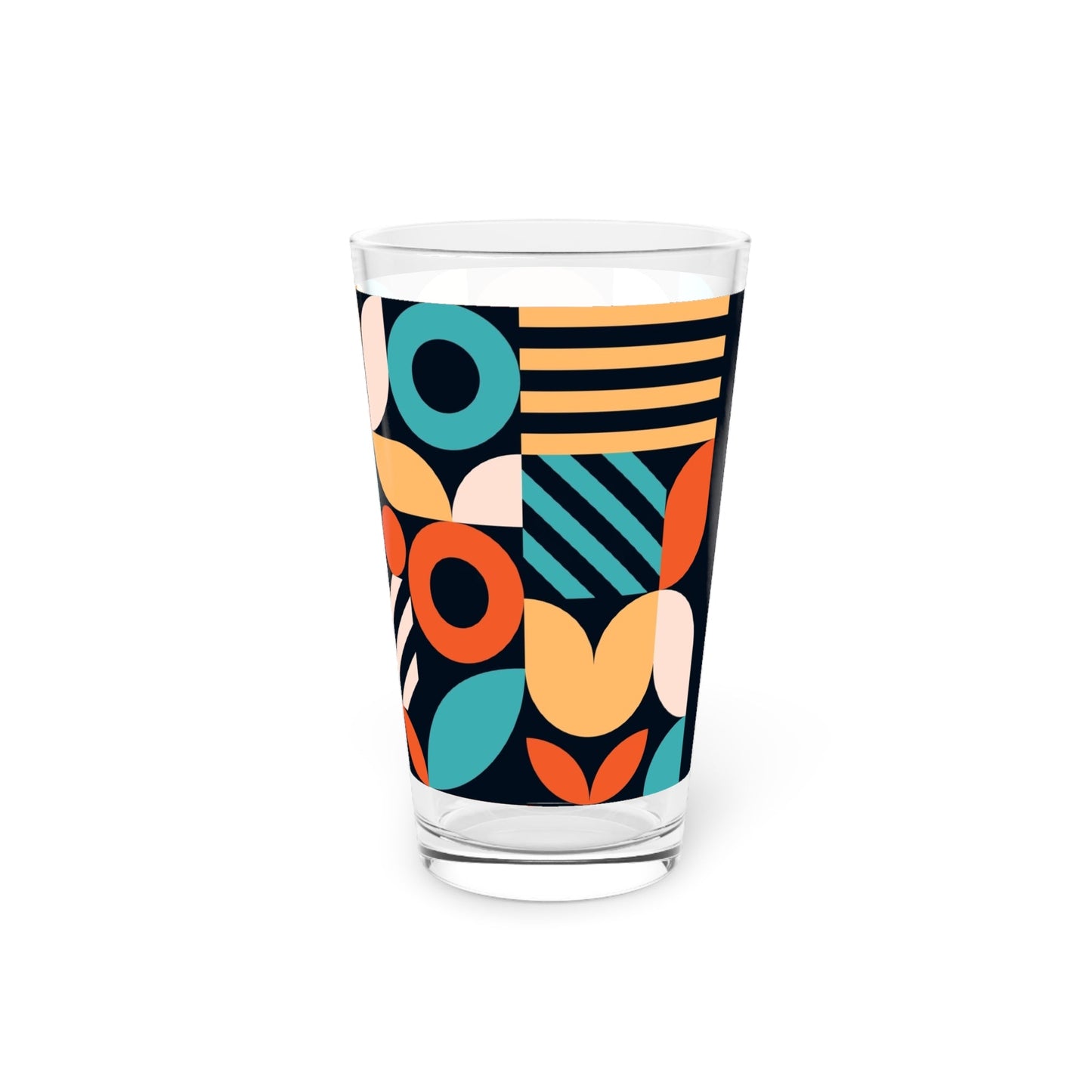 Geometric Design 16oz Pint Glass - Kia Day Design