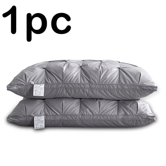 Five-Star Hotel White Goose Down Pillow - Grey 48X74cm - pillow