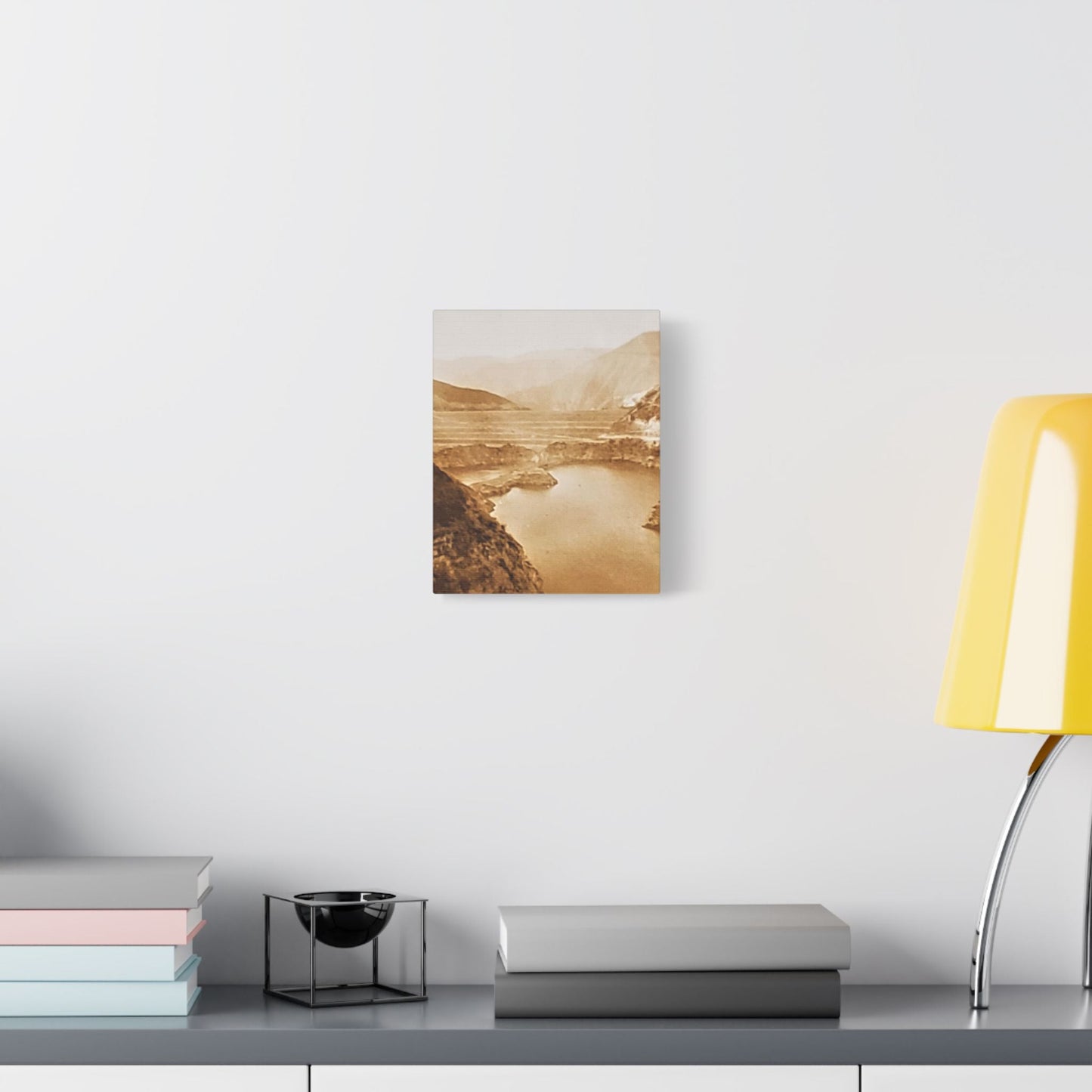 San Gabriel Dirt Fill Dam 1 Satin Canvas Stretched 8″ x 10″ (Vertical) 1.5"