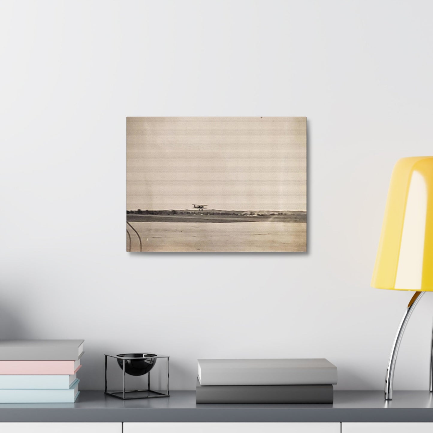Plane Landing Omaha Airport 1939 Stretched Canvas Printify