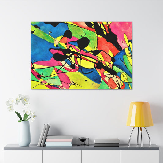 Exploding Earth Canvas Gallery Wraps 48″ x 32″ 1.25"