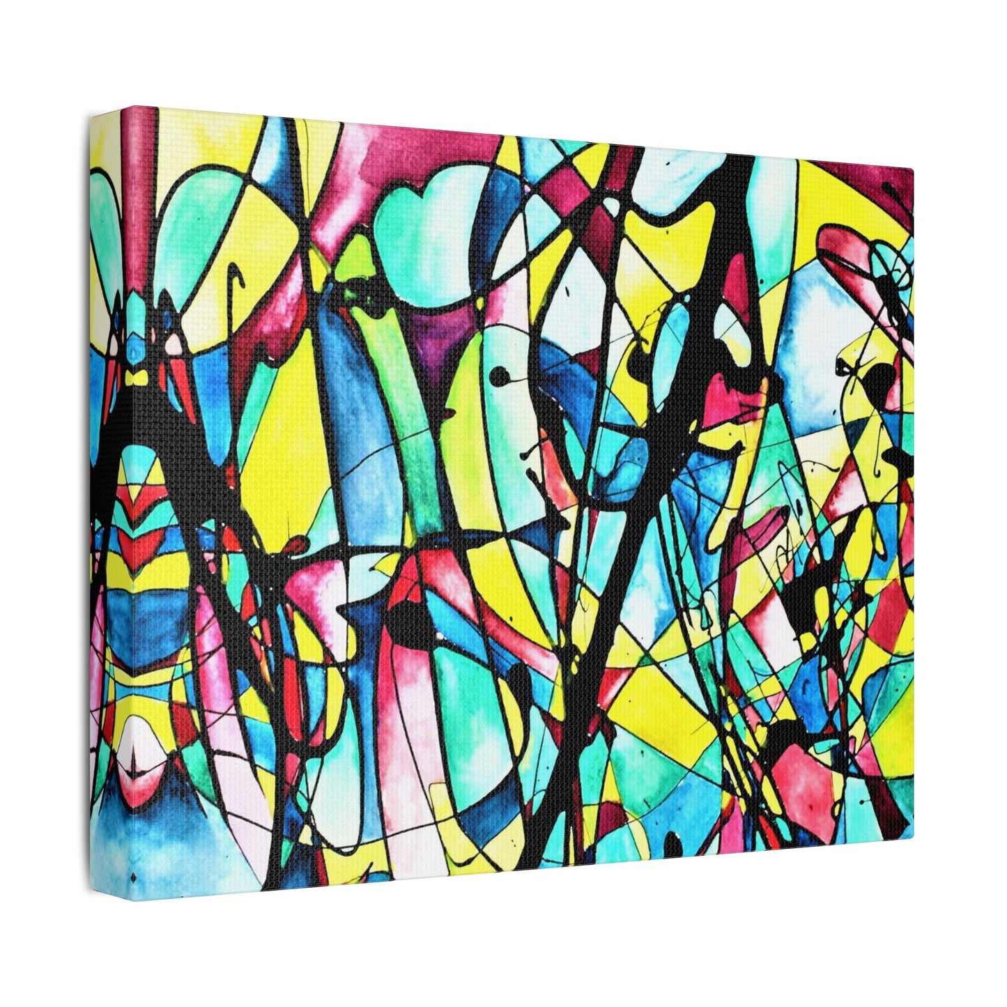 Alien Lady Satin Canvas Stretched