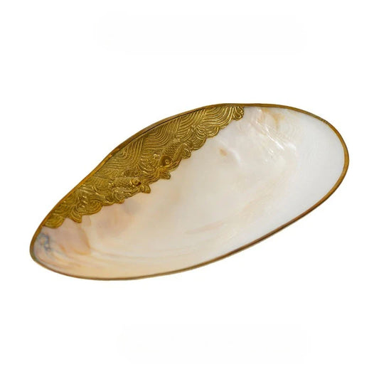 Mother-of-Pearl Shell Jewelry Tray & Display Dish - - Trays