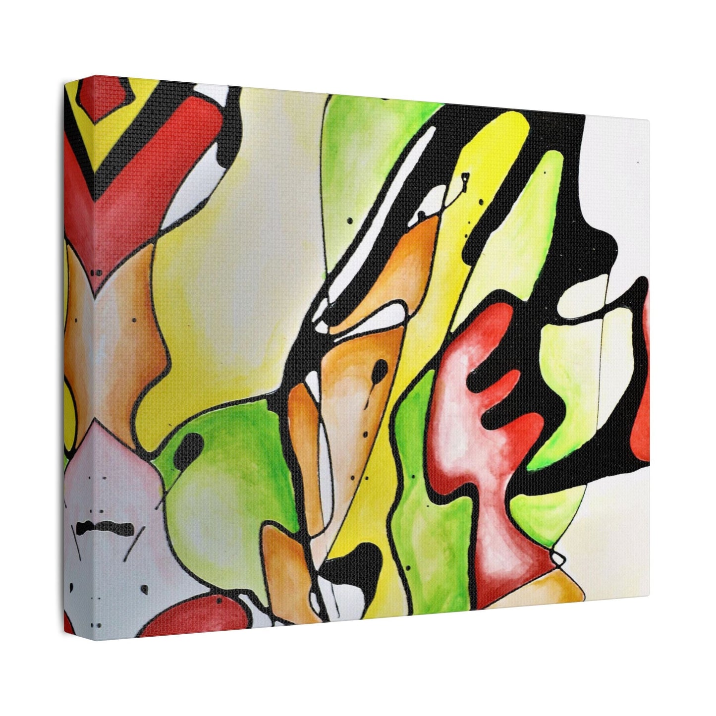 Red Mushroom Satin Canvas Stretched