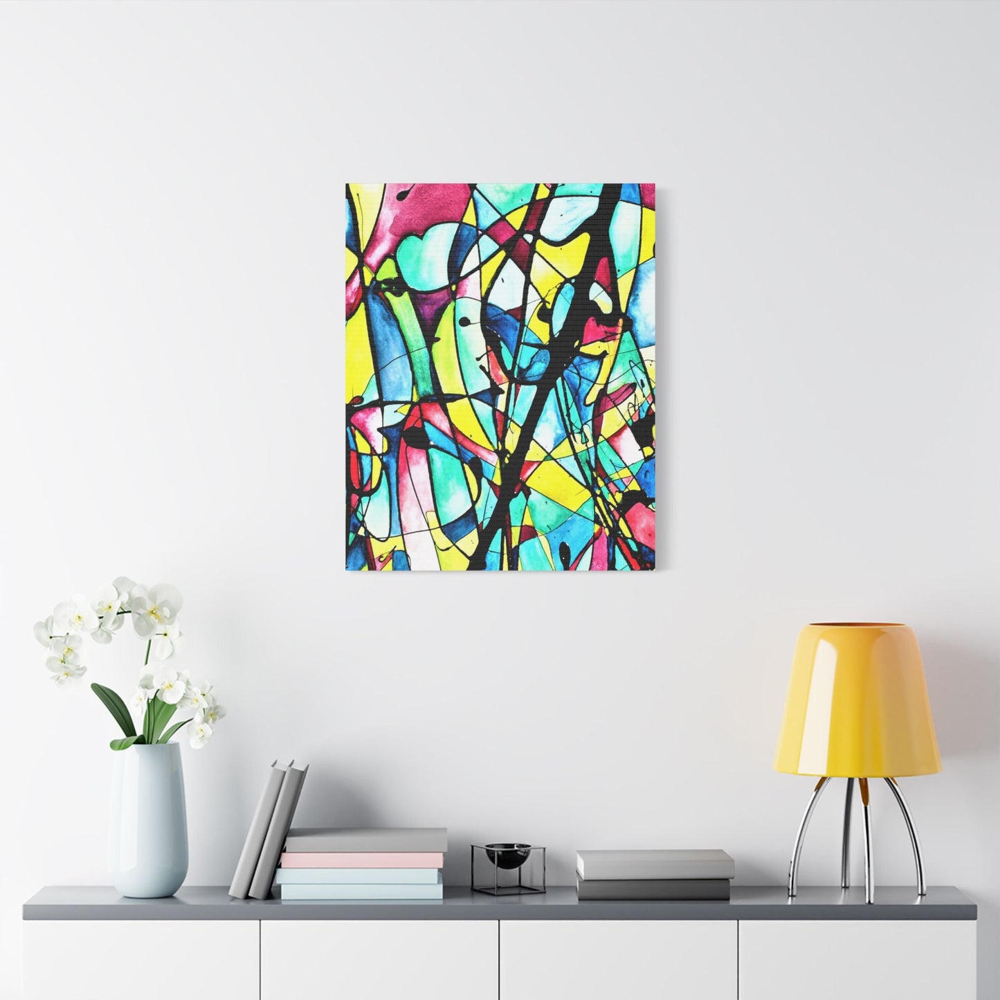Alien Lady Satin Canvas Stretched