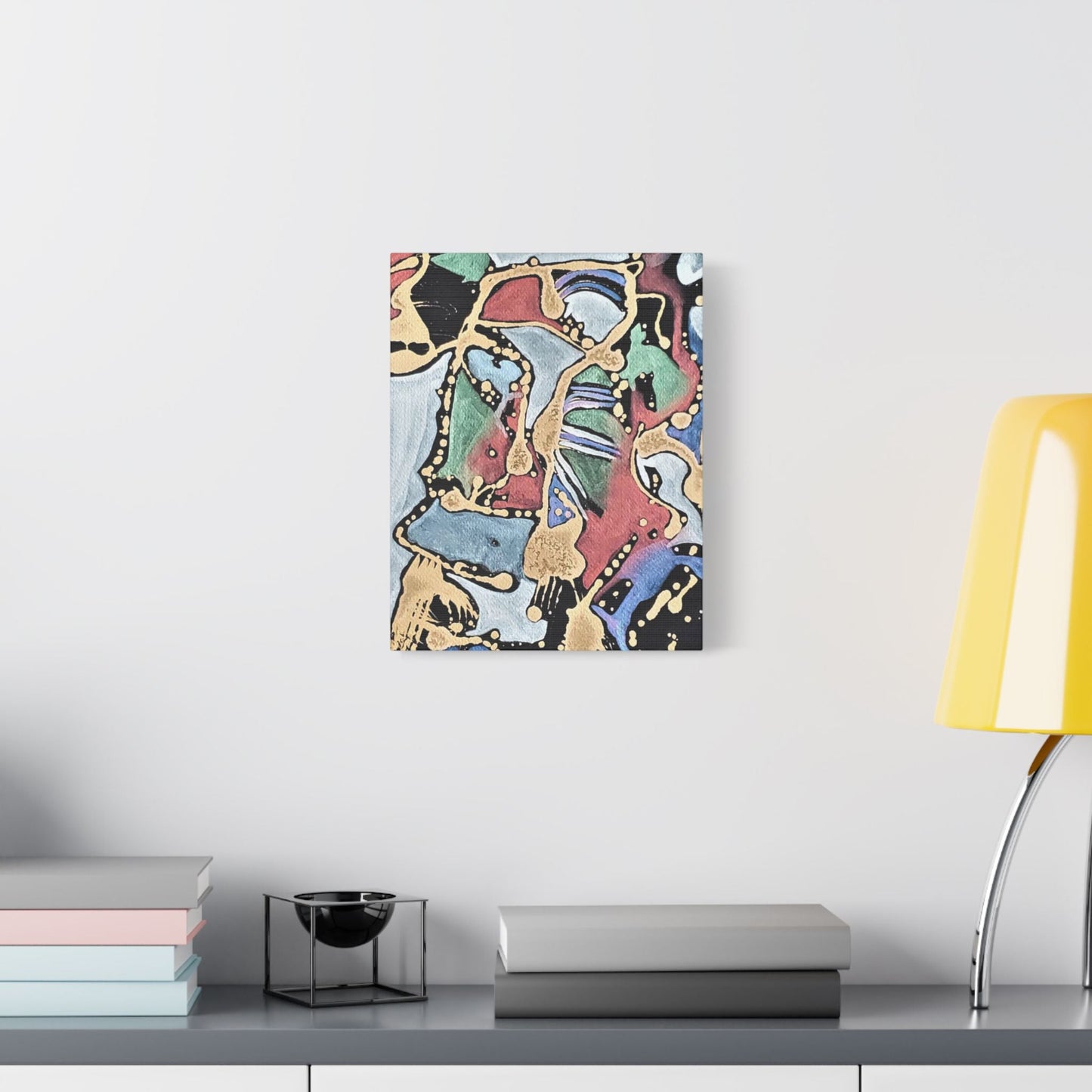 Angry Cat Satin Canvas Stretched