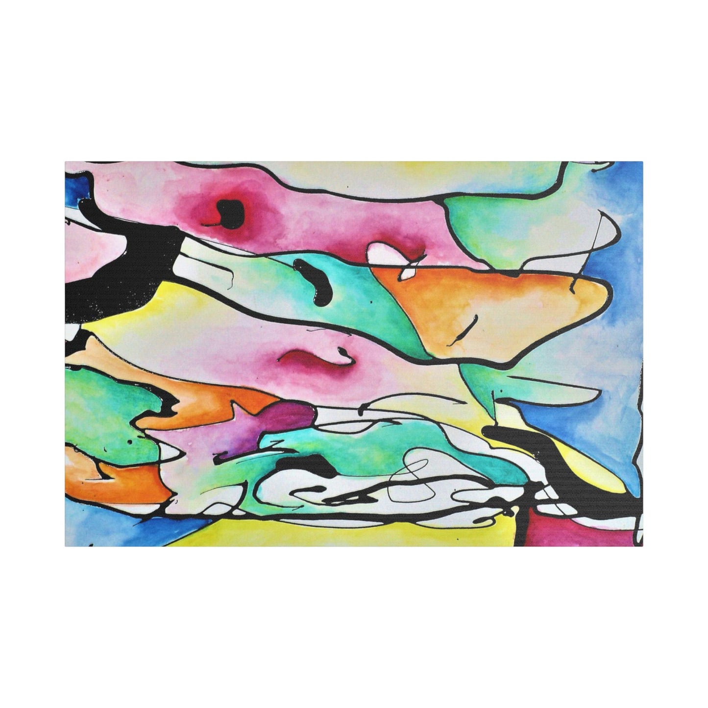 Shredded Paper Satin Canvas Stretched 36″ x 24″ (Horizontal) 1.5"
