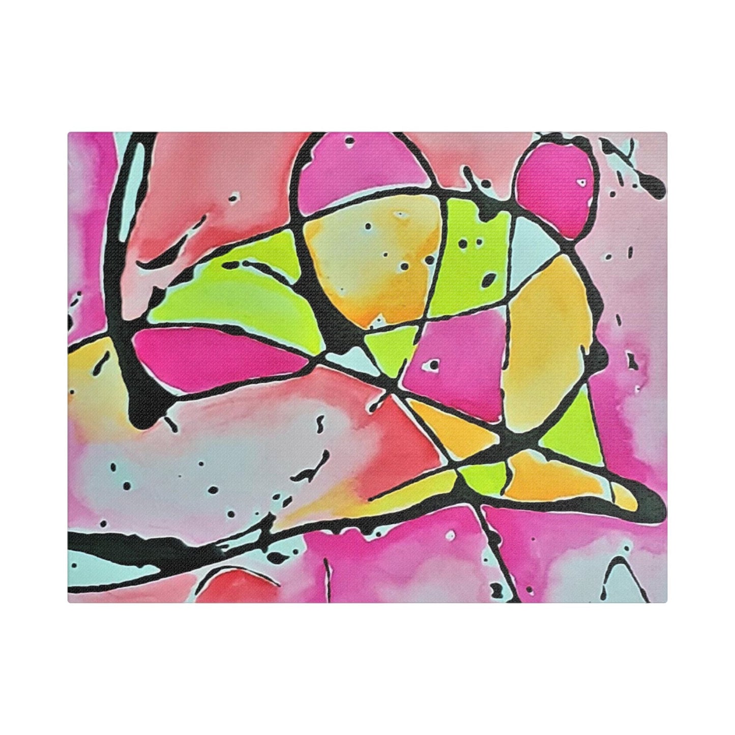 Pink Mouse Satin Canvas Stretched 14″ x 11″ (Horizontal) 1.5"