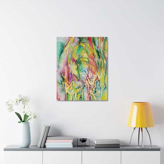 Acid Face Stretched Canvas Printify