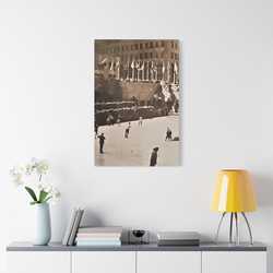 Rockefeller Plaza Easter 1945 Satin Canvas Stretched 24″ x 36″ (Vertical) 1.5"