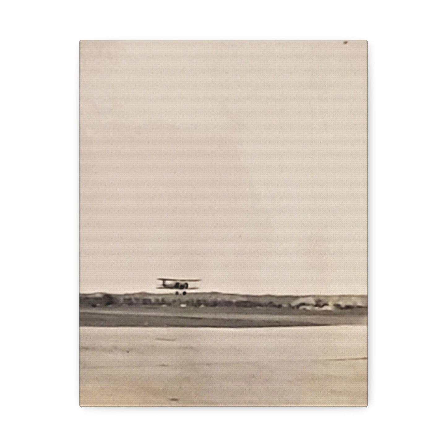 Plane Landing Omaha Airport 1939 Stretched Canvas Printify