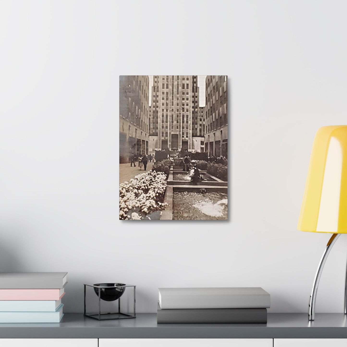 Rockefeller Plaza Stretched Canvas 1.5" 12″ x 16″