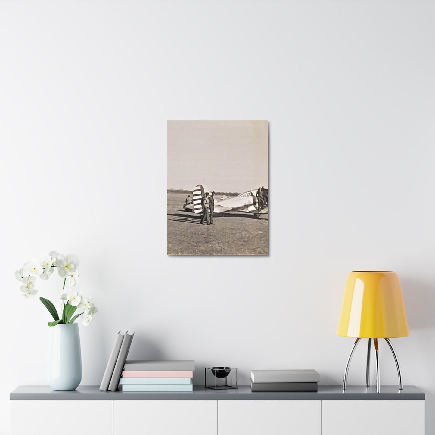 Army Pursuit Plane Ames Airport 1939 Stretched Canvas 1.5" 18″ x 24″