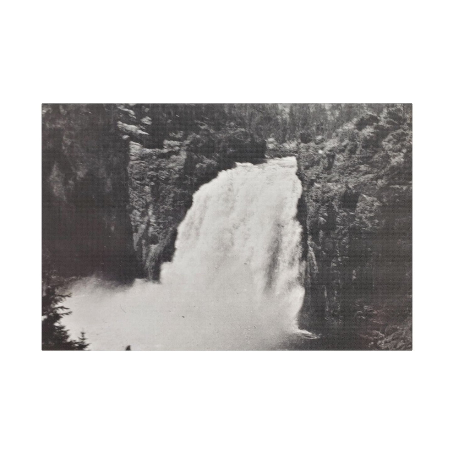 Upper Falls Yellowstone Satin Canvas Stretched 36″ x 24″ (Horizontal) 1.5"