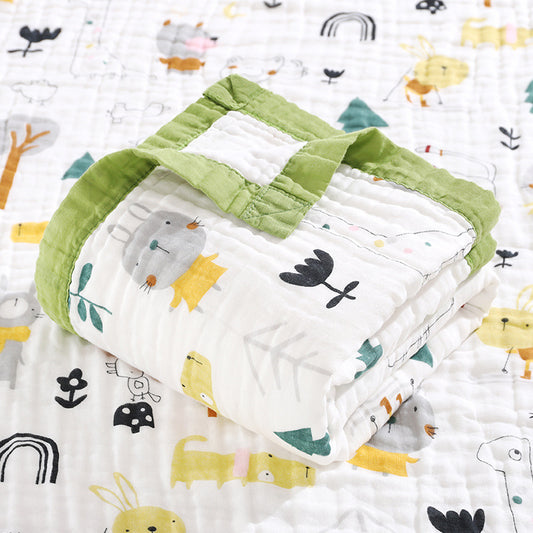 Cotton 6-Layer Unicorn Baby Swaddle Blanket - - blanket