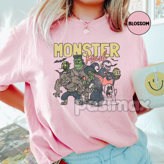 'Monster Mash' Comfort Colors Shirt – Classic Halloween Dance Party Tee, Retro Spooky Season Top, Vintage Graphic T-shirt - - T-Shirt