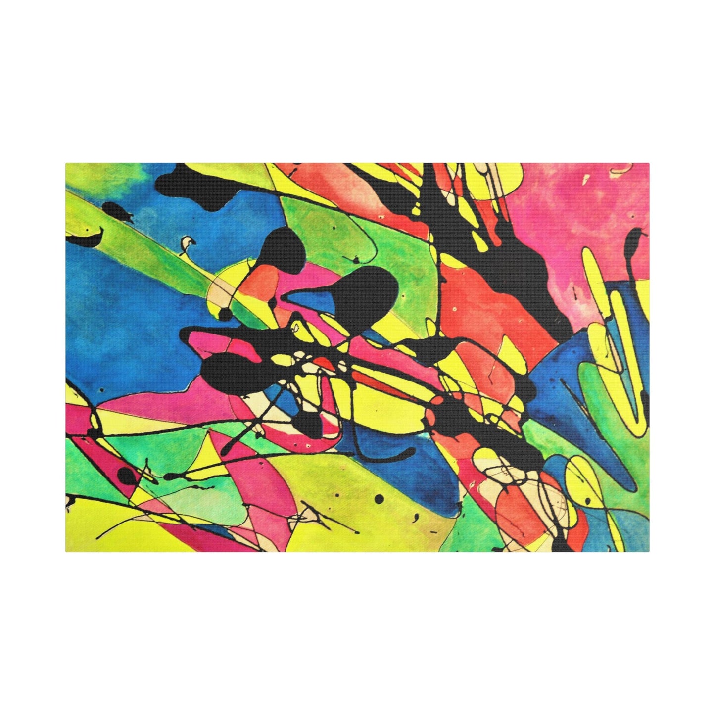 Exploding Earth Satin Canvas Stretched 36″ x 24″ (Horizontal) 1.5"