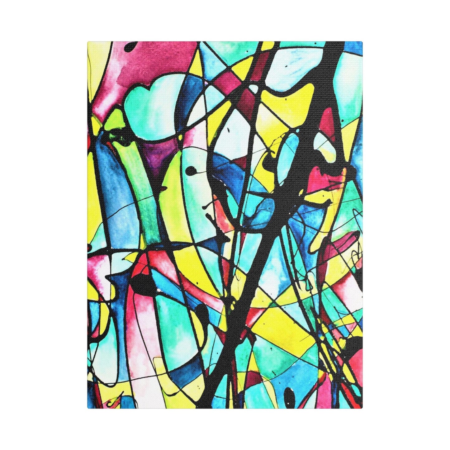 Alien Lady Satin Canvas Stretched 12″ x 16″ (Vertical) 1.5"