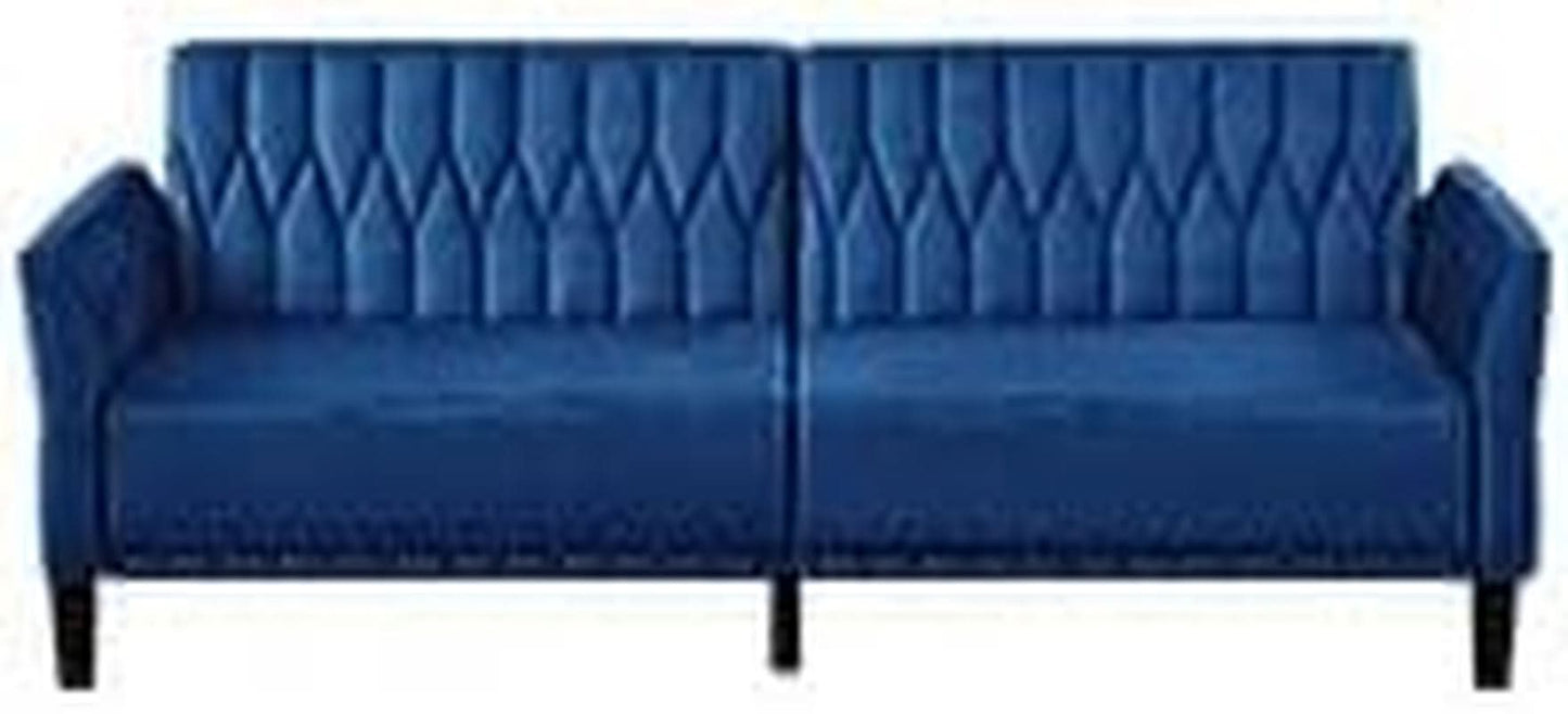 77Inch Velvet Convertible Sofa Bed Featuring Armrests - - Sleeper