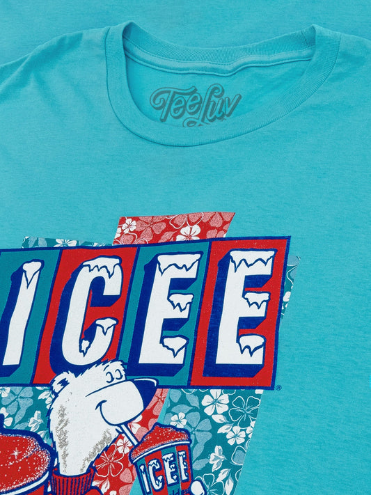 Hawaiian ICEE Polar Bear T-Shirt - Blue - - mens tee