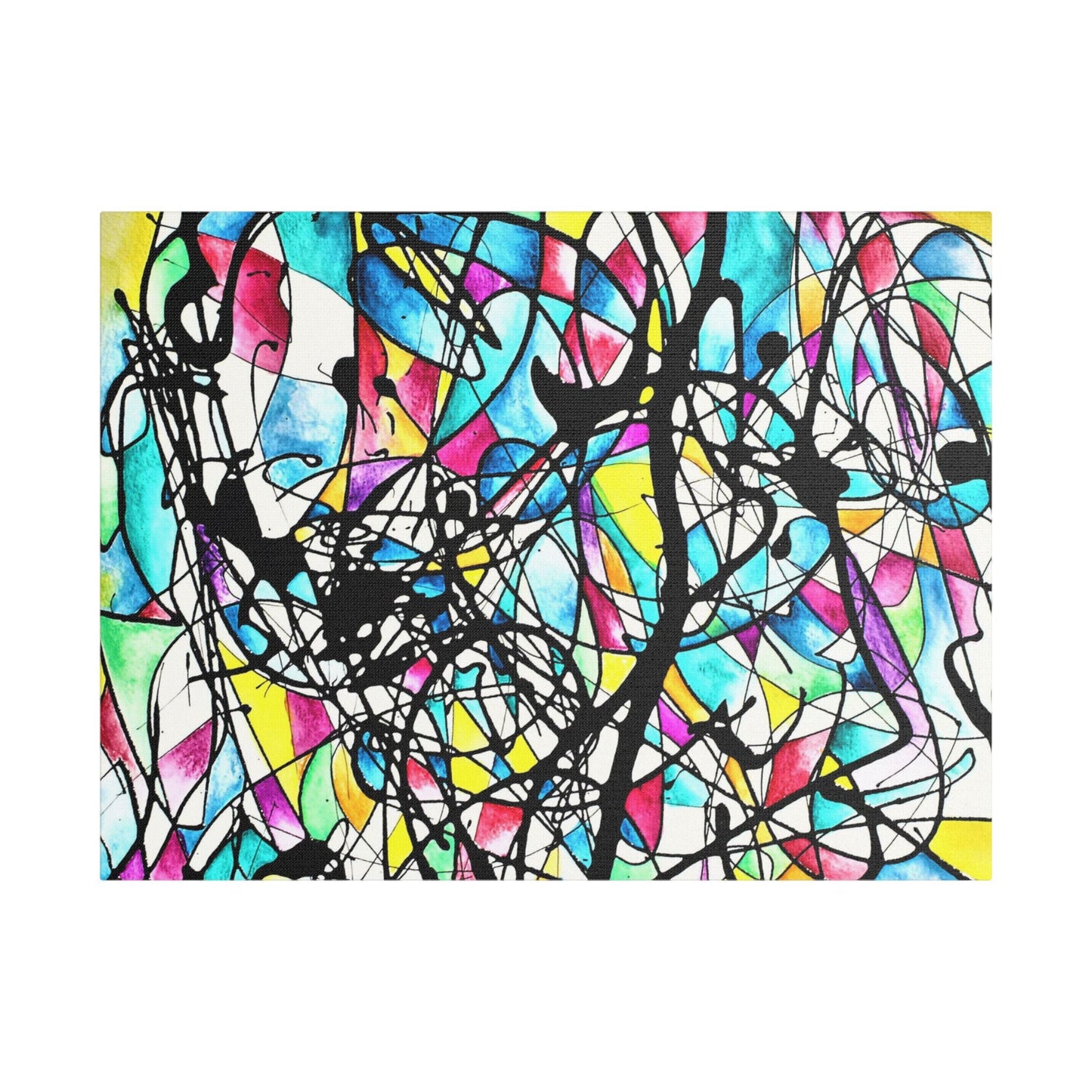 Kaleidoscope Satin Canvas Stretched 24″ x 18″ (Horizontal) 1.5"