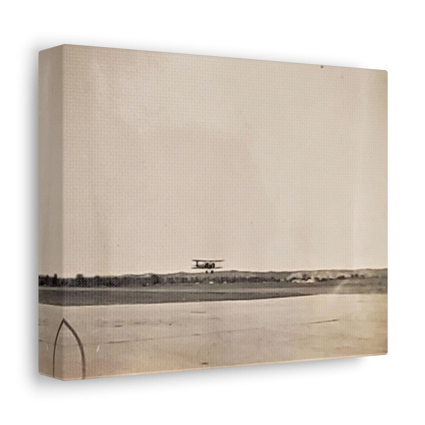 Plane Landing Omaha Airport 1939 Stretched Canvas Printify