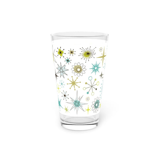 Retro Starburst 16oz Pint Glass - Kia Day Design