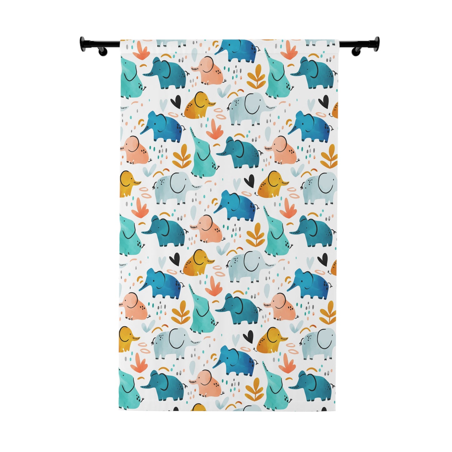 Kids Elephant Window Curtain - Kia Day Design