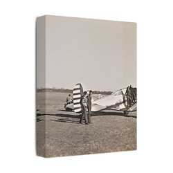 Army Pursuit Plane Ames Airport 1939 Satin Canvas Stretched