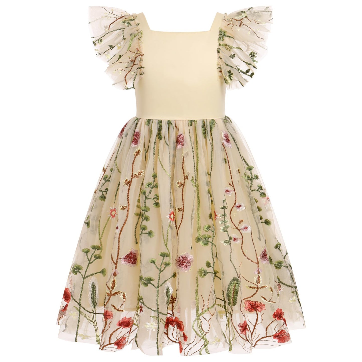 Elegant Flower Girl Embroidery Dress for Kids - - dress