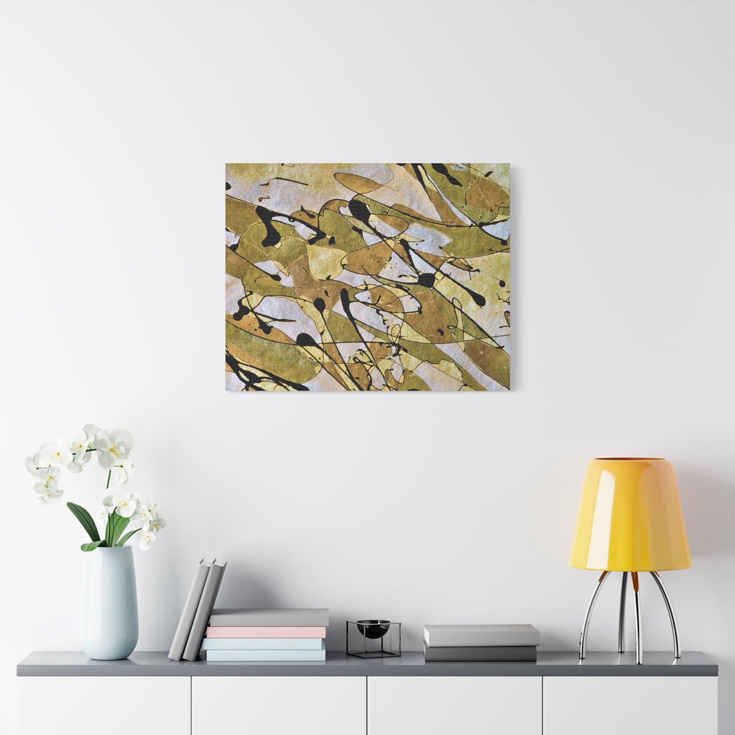 Gold Rush Satin Canvas Stretched