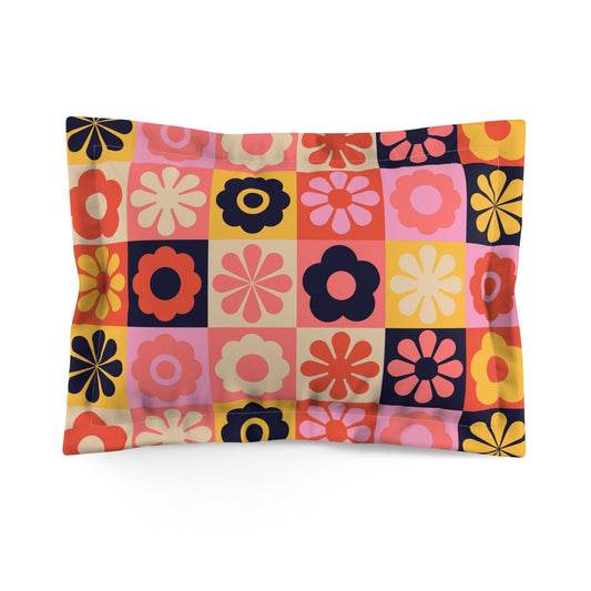 Boho Floral Microfiber Pillow Sham - Kia Day Design